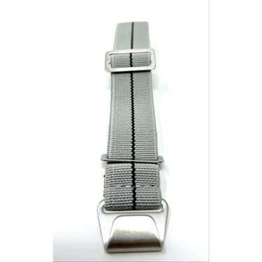 Marine Nationale Military Style Elastic Strap - Grey & Black